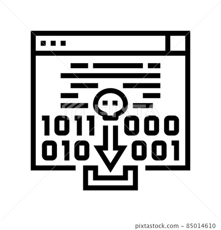 drive by attacks line icon vector illustration 85014610