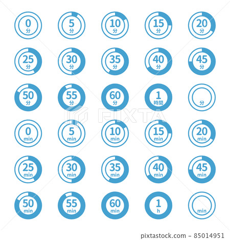 計時器圖標(以 5 分鐘為增量,0-60 分鐘) 計時器圖標(以 5 分鐘為增量,0-60 分鐘) 85014951