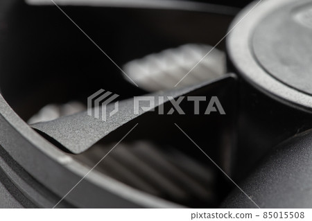 CPU cooler. Cooler computer fan close-up. 85015508