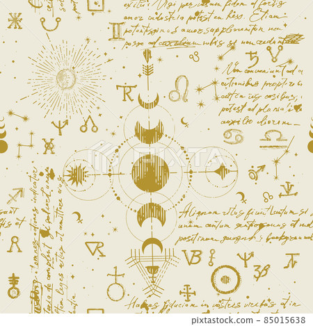 A pattern with an esoteric manuscript 85015638