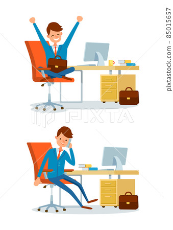 Business Person, People at Office Working by Desk 85015657