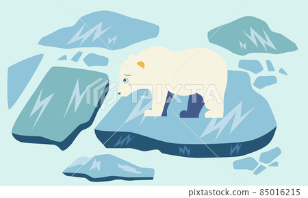 Polar bears in trouble due to melting ice due to the effects of climate change Polar bears in trouble due to melting ice due to the effects of climate change 85016215