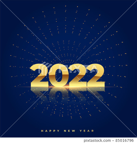 golden happy new year 2022 celebration background - Stock Illustration ...