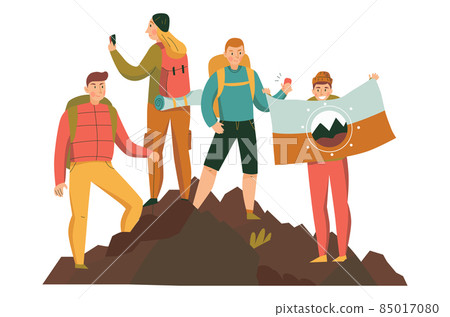 Hikers On Top Composition 85017080
