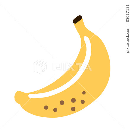 Banana fruit. Tropical doodle dessert. Vector exotic food icon 85017151