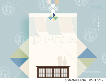 Korean traditional pattern background frame background Korean traditional pattern background frame background 85017247