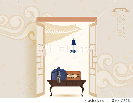 Korean traditional pattern background frame background 85017248