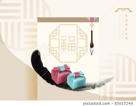 Korean traditional pattern background frame background 85017249