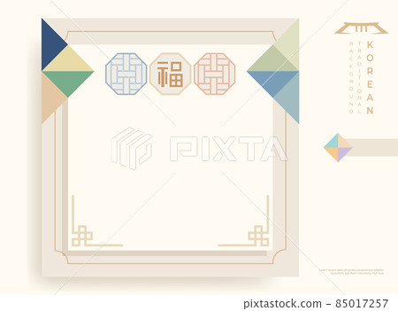 Korean traditional pattern background frame background 85017257