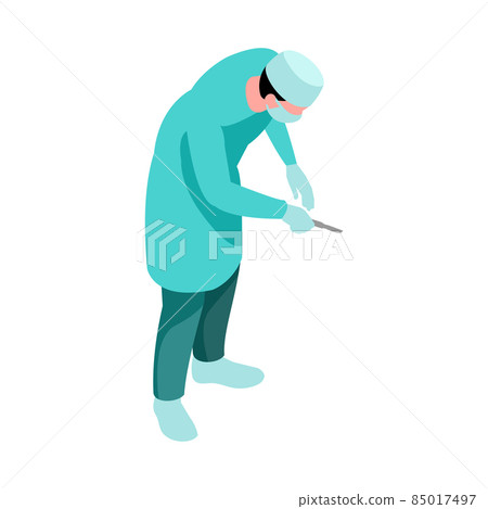 Isometric Male Surgeon Composition 85017497