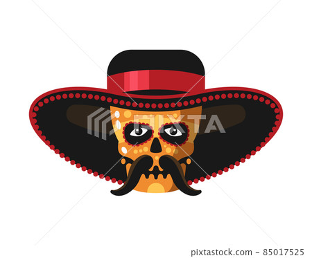 Scary Mexican Skull Composition Scary Mexican Skull Composition 85017525