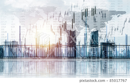 Concept of global communication and networking with world map over cityscape Concept of global communication and networking with world map over cityscape 85017767