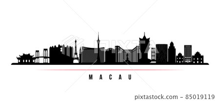 Macau skyline horizontal banner.  85019119