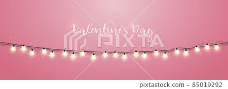 Valentine's day long banner. Valentine's day long banner. 85019292