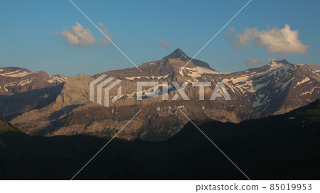 Mount Oldehore at sunset, Switzerland. Mount Oldehore at sunset, Switzerland. 85019953