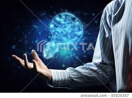 Bright idea for success achieving 85020387
