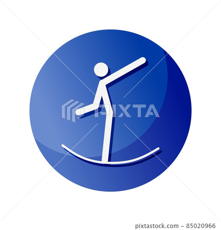 Trampolining icon. A symbol dedicated to sports and games. Vector illustrations. Trampolining icon. A symbol dedicated to sports and games. Vector illustrations. 85020966
