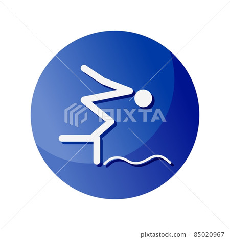 Jumping icon. A symbol dedicated to sports and games. Vector illustrations. Jumping icon. A symbol dedicated to sports and games. Vector illustrations. 85020967