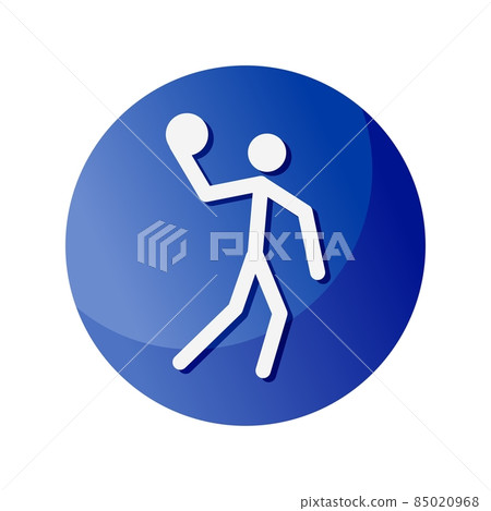 Handball icon. A symbol dedicated to sports and games. Vector illustrations. Handball icon. A symbol dedicated to sports and games. Vector illustrations. 85020968