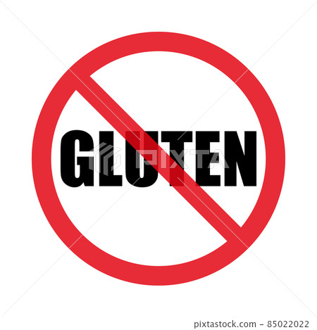No gluten sign . Isolated on white background. Flat style. Vector 85022022