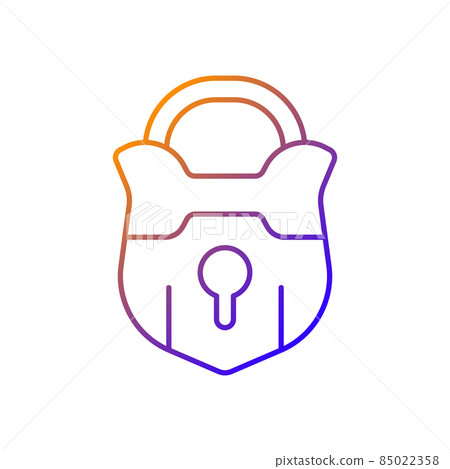 Lock gradient linear vector icon. Vintage... - Stock Illustration ...