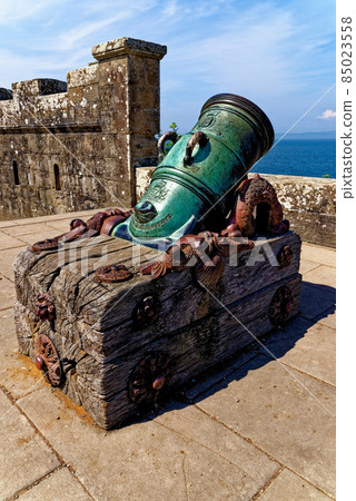 Cannons at the front of the Culzean Castle - Ayrshire - Scotland 85023558