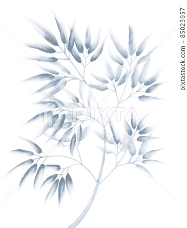 Monotone bamboo bamboo grass illustration like a pale ink painting with a blue cutout pass Other colors available Monotone bamboo bamboo grass illustration like a pale ink painting with a blue cutout pass Other colors available 85023957
