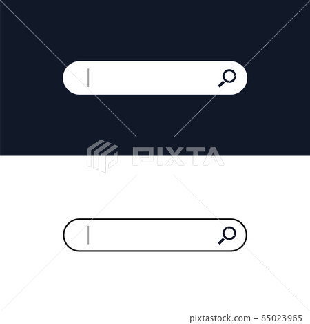 A search bar with an icon, with a blinking cursor. HTML template element. User interface for the website and application. Vector illustration. 85023965