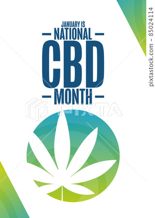 January is National CBD Month. Holiday concept. Template for background, banner, card, poster with January is National CBD Month. Holiday concept. Template for background, banner, card, poster with 85024114