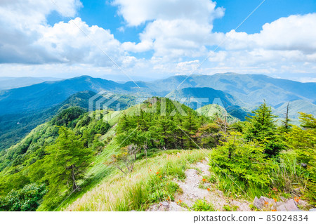 Shinshu Venus Line Chausuyama Climbing (Door Pass Course) View from the mountain trail toward Kurumayama Shinshu Venus Line Chausuyama Climbing (Door Pass Course) View from the mountain trail toward Kurumayama 85024834