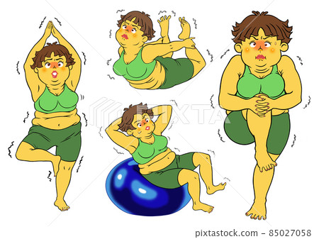 5組小胖女來拉伸 85027058