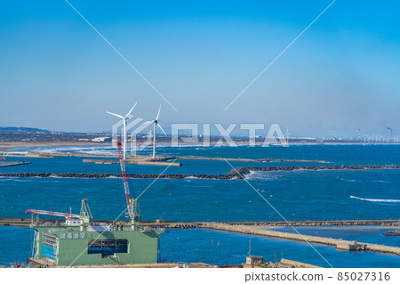 Choshi Fishing Port seen from Choshi Port Tower (Choshi City, Chiba Prefecture) Choshi Fishing Port seen from Choshi Port Tower (Choshi City, Chiba Prefecture) 85027316