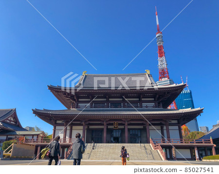 Tokyo Shiba Zojoji Temple and Tokyo Tower 85027541