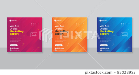 Digital business marketing social media post and web banner 85028952
