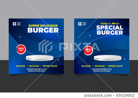 social media banner post template for food burger promotion social media banner post template for food burger promotion 85029802