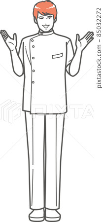 A man in a casey figure explaining the whole body A man in a casey figure explaining the whole body 85032272
