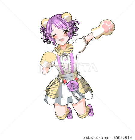 Purple fluffy bob idol in charge of tiger cosplay celebrating the year of the tiger 85032912