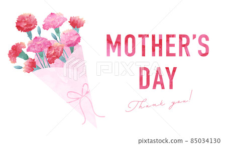 Vector illustration background of carnation bouquet for mother's day 85034130