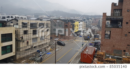 南楊州市。Byeolnae。Bulam 山。住宅用地建設。 南楊州市。Byeolnae。Bulam 山。住宅用地建設。 85035140