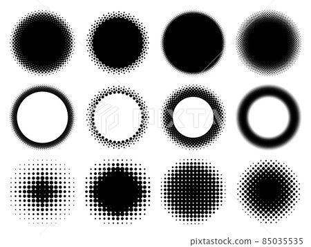 A set of various circular dot gradients 85035535