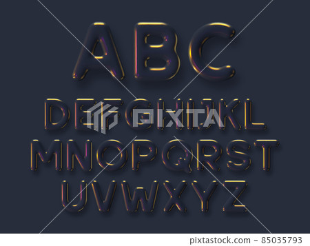 Dark metal alphabet vector set. 3d realistic glossy metallic typeface. Decorative luxury letters with reflection effect for banner, cover, birthday or anniversary, holiday party. Dark metal alphabet vector set. 3d realistic glossy metallic typeface. Decorative luxury letters with reflection effect for banner, cover, birthday or anniversary, holiday party. 85035793
