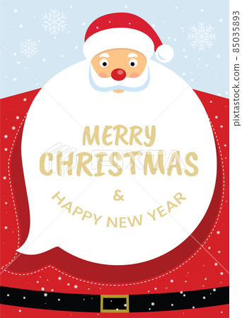 Merry Christmas and Happy New Year. Christmas Design With Santa. Vector illustration. 85035893