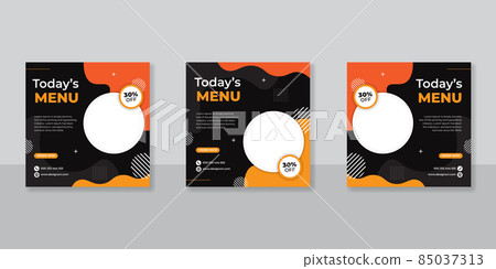 Food social media promotion banner post design 85037313