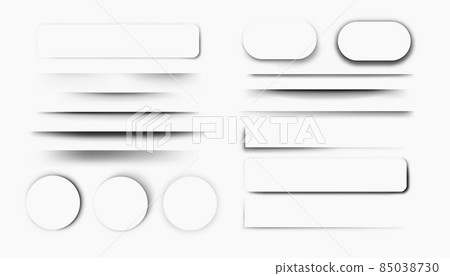 Realistic shadow divider. Transparent rectangular shaded border, page edge framing with shadow overlay effect. Vector box and layer drop shadow set elements soft graphics shapes shadowed Realistic shadow divider. Transparent rectangular shaded border, page edge framing with shadow overlay effect. Vector box and layer drop shadow set elements soft graphics shapes shadowed 85038730