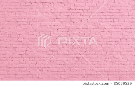 Texture of pink paint brick wall background Texture of pink paint brick wall background 85039529