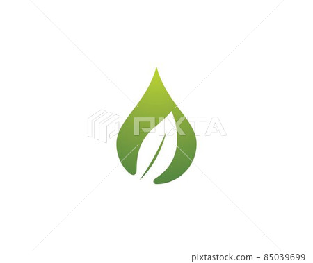 Green drop vector icon illustration Green drop vector icon illustration 85039699
