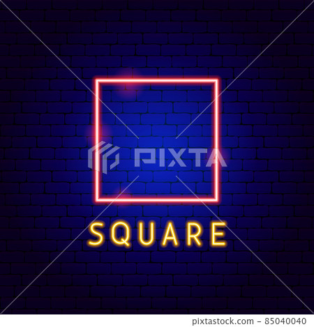 Square Neon Label Square Neon Label 85040040