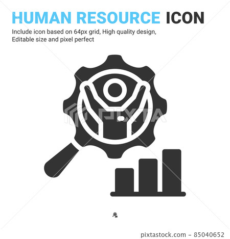 Human resource icon vector with glyph style isolated on white background. Vector illustration employee sign symbol icon concept for business, finance, industry, company, web, apps and project Human resource icon vector with glyph style isolated on white background. Vector illustration employee sign symbol icon concept for business, finance, industry, company, web, apps and project 85040652