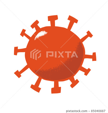 Retro style coronavirus icon with texture effect 85040887