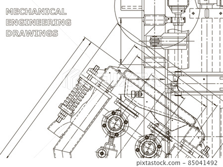 Vector engineering illustration. Cover, flyer, banner, background 85041492